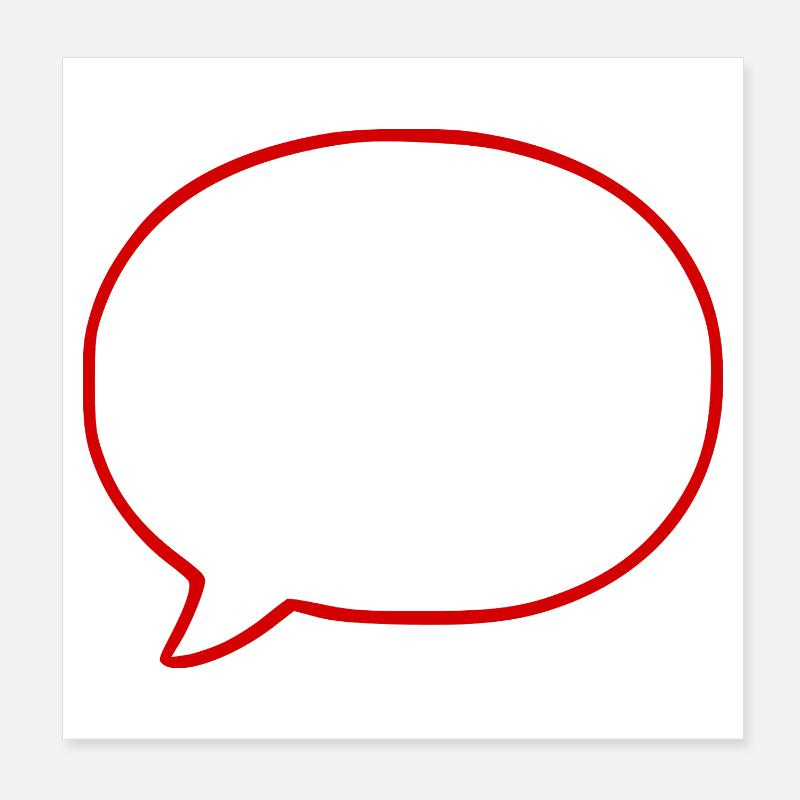 Personalize your own speech bubble comic Poster 8" x 8" (20x20 cm)