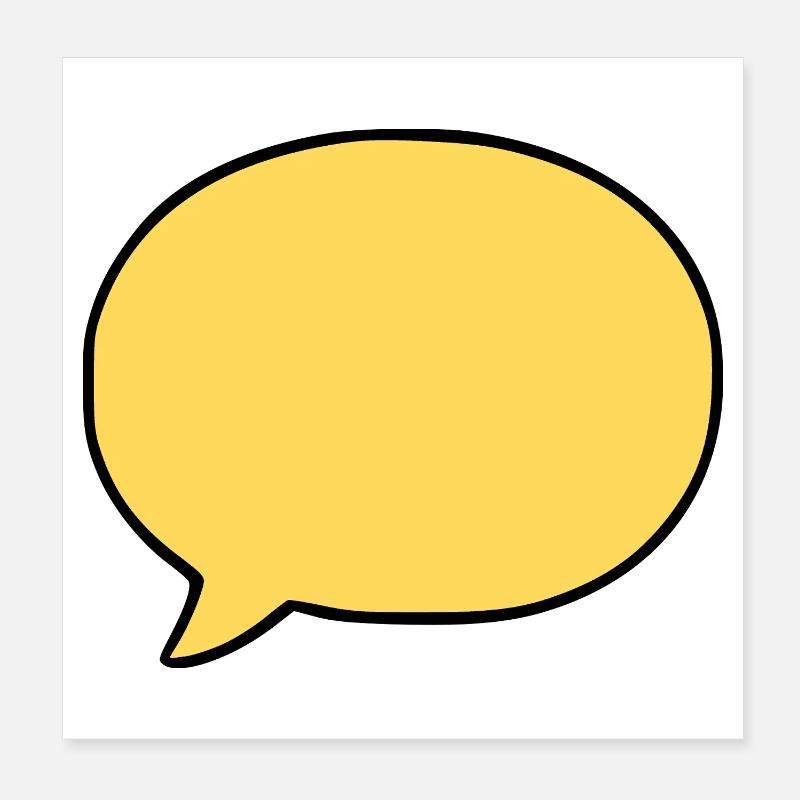Comic_Sprechblase_Vorlage_gelb Poster 20x20 cm