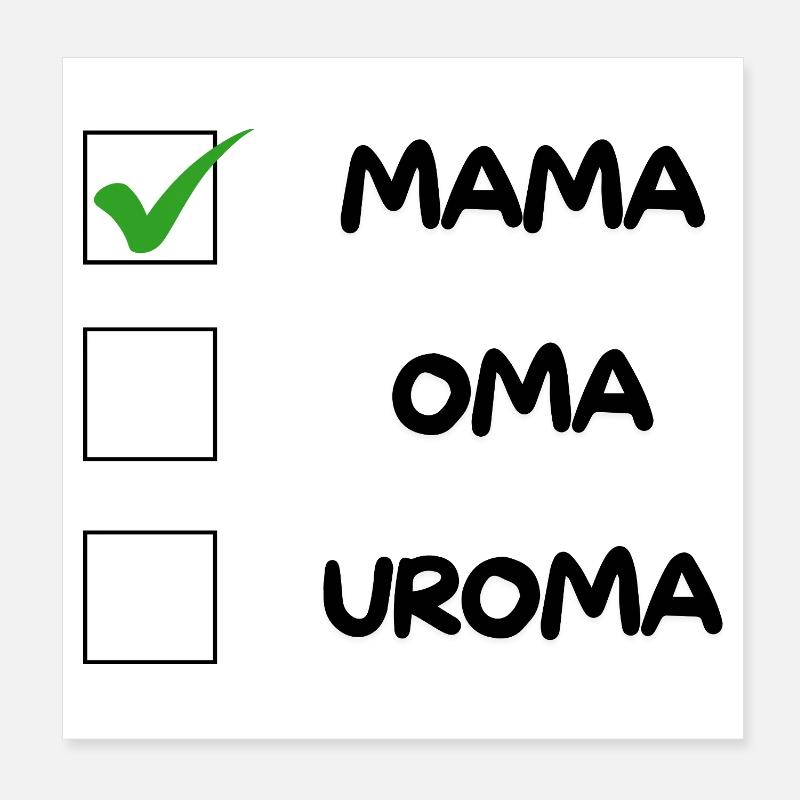 MAMA Checkliste Poster 20x20 cm