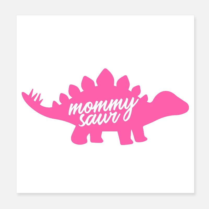 Mommysaur Rex, design drôle de slogan de dinosaure rose Poster 20 x 20 cm