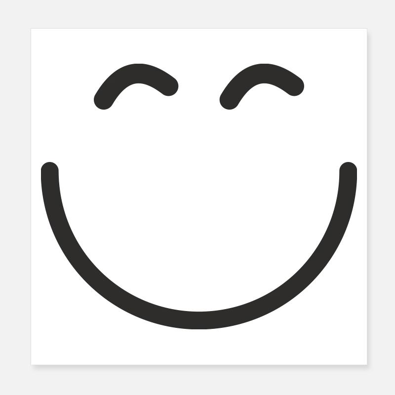 Smiley. Minimal. Positiv. Poster 20x20 cm