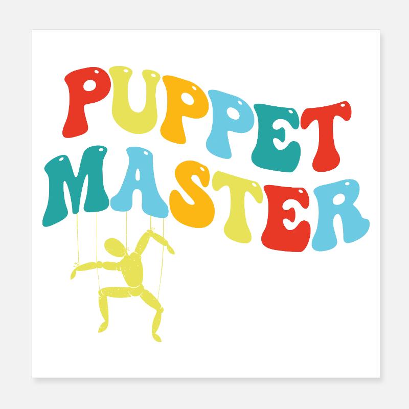Puppet Master: Colorful Swing Silhouette Poster 8" x 8" (20x20 cm)