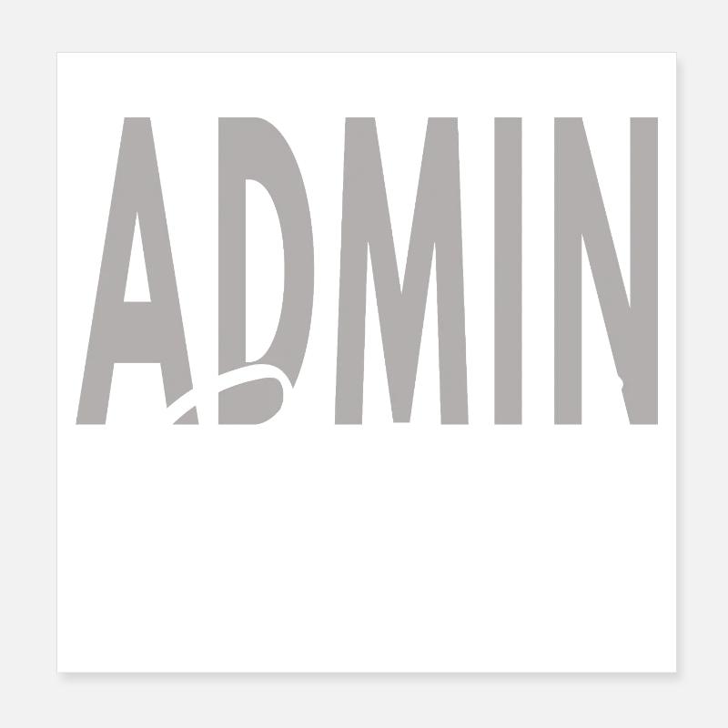 Admin Squad Assistent Teamadministrator Poster 20x20 cm