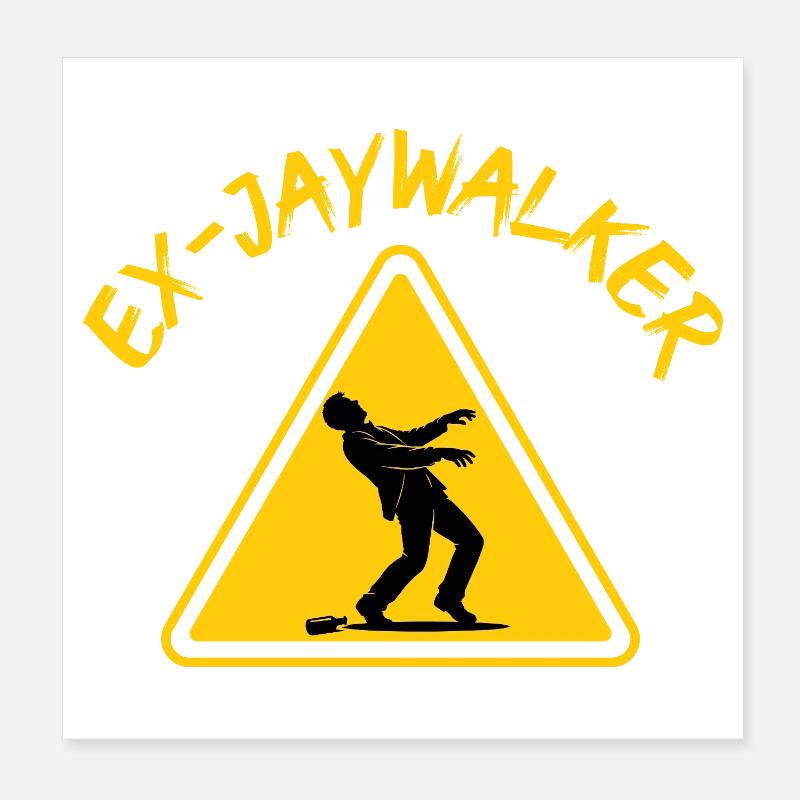 Ex-Marcheur Impassible Drôle de Rétablissement Sobriété AA NA Poster 20 x 20 cm