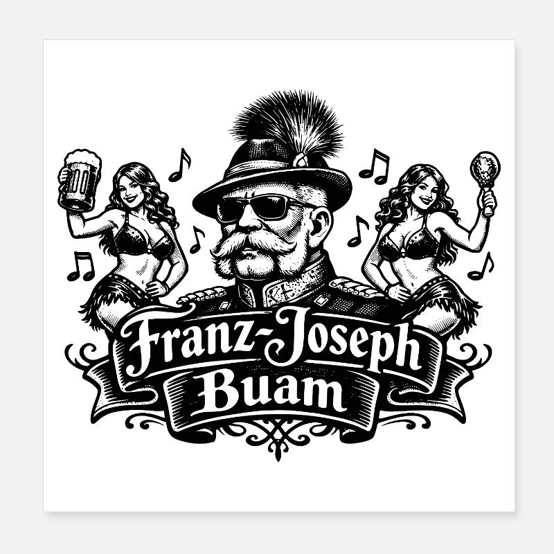 Franz Joseph Buam Logo Poster 20 x 20 cm