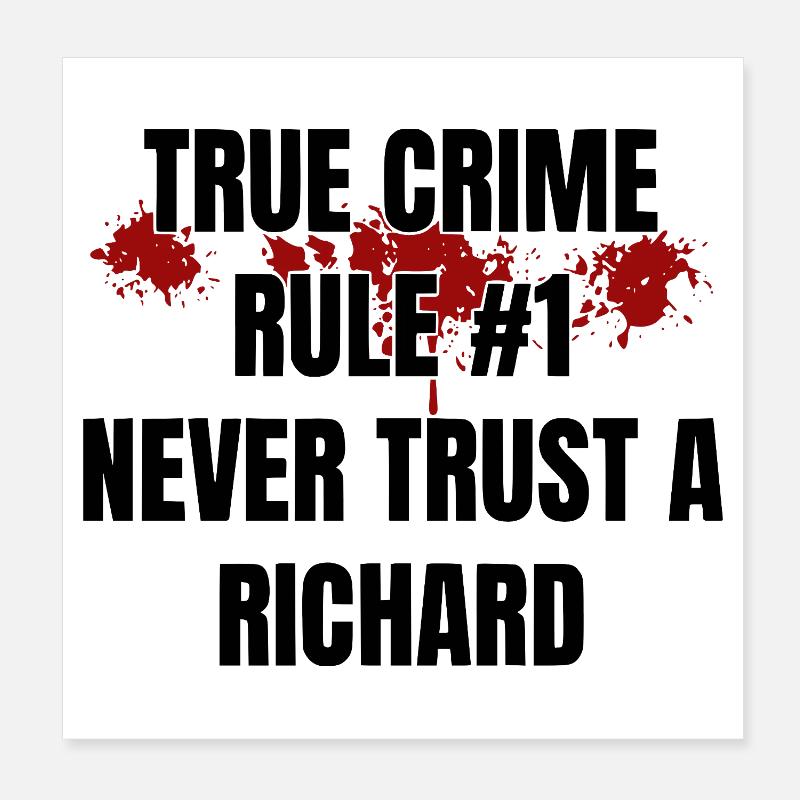True Crime Richard Poster 8" x 8" (20x20 cm)