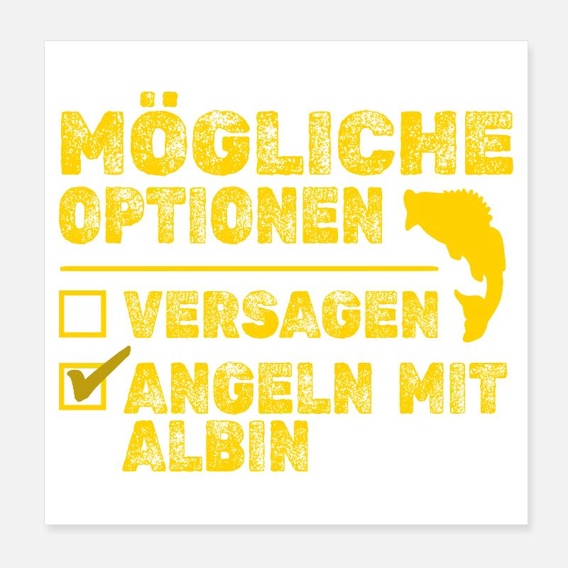 Fisch Albin Poster 20x20 cm