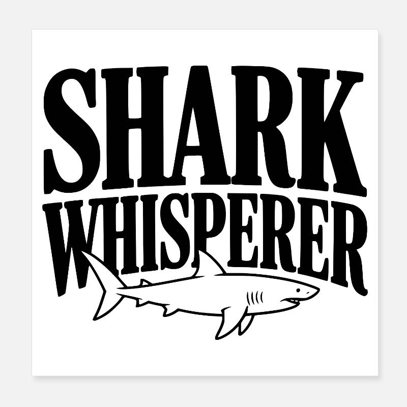 Le Murmureur de Requins Poster 20 x 20 cm