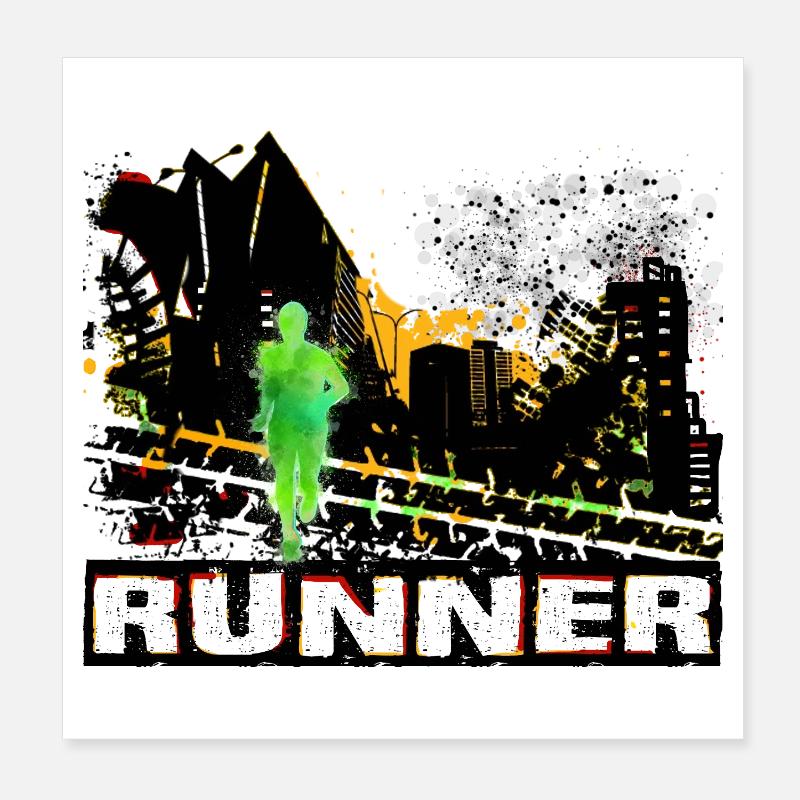 Runner Poster 8" x 8" (20x20 cm)