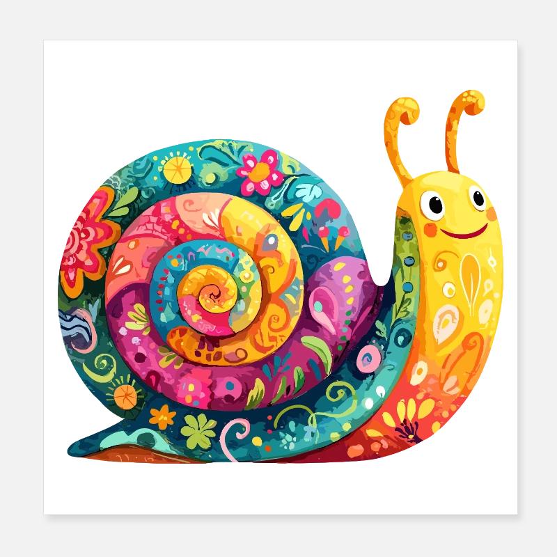 Colourful spiral Poster 8" x 8" (20x20 cm)