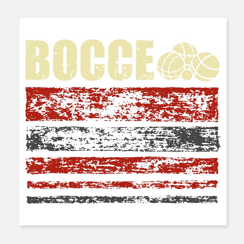 Bocce Petanque Boule Boulespieler Poster 20x20 cm