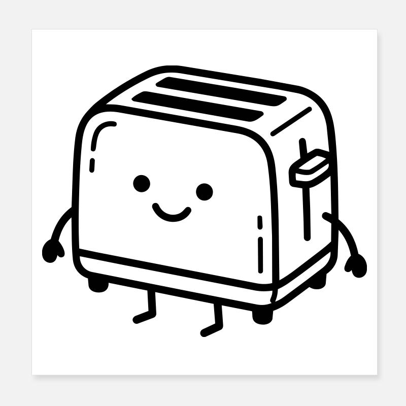 Kawaii toaster Poster 8" x 8" (20x20 cm)