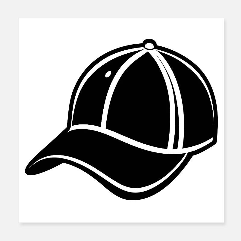 Baseball Cap Poster 8" x 8" (20x20 cm)