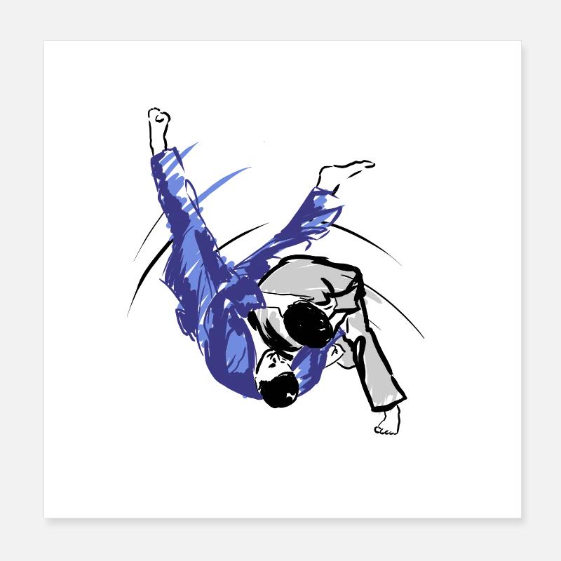 Judo Poster 20 x 20 cm