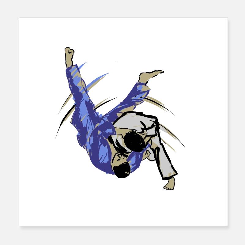 Judo Poster 20 x 20 cm