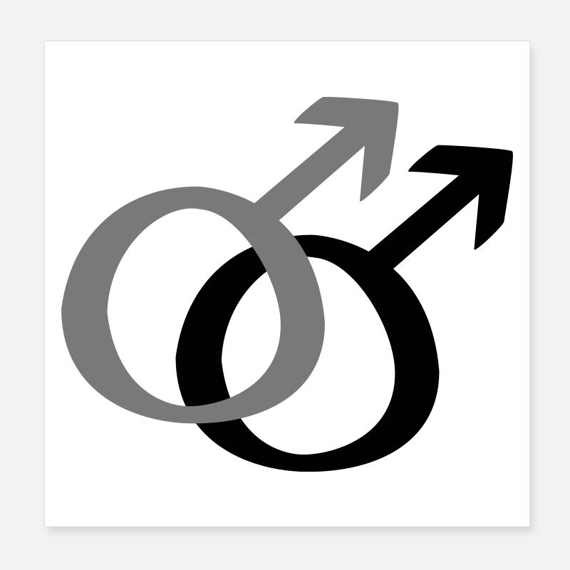 Man & Man Poster 8" x 8" (20x20 cm)