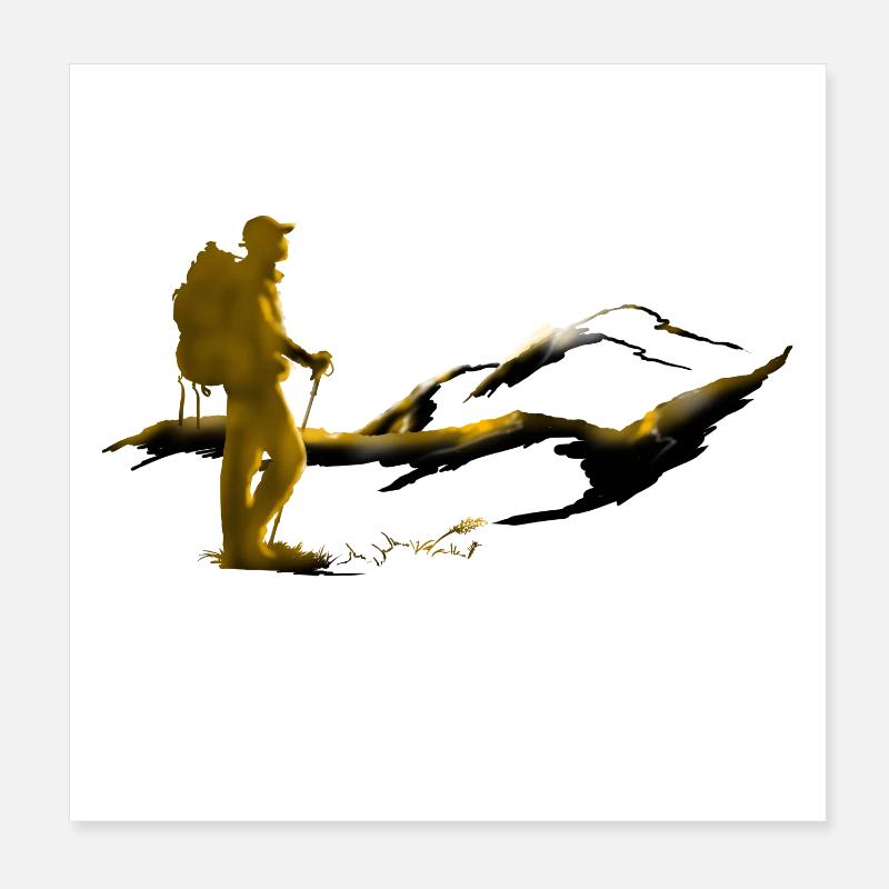 Wanderung Poster 20x20 cm