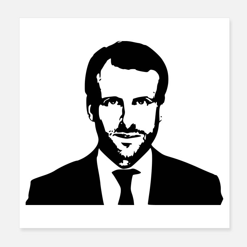 Macron Président  Poster 20 x 20 cm