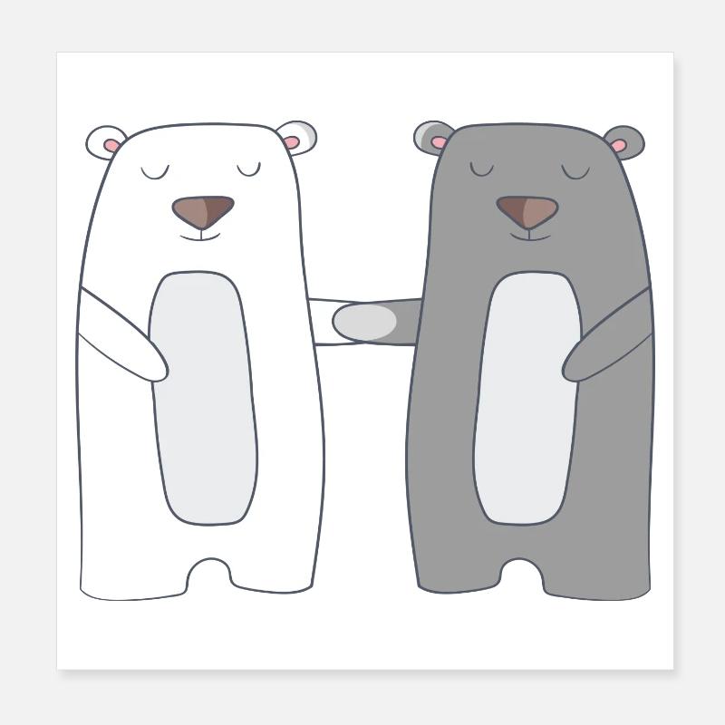 Bears Poster 8" x 8" (20x20 cm)