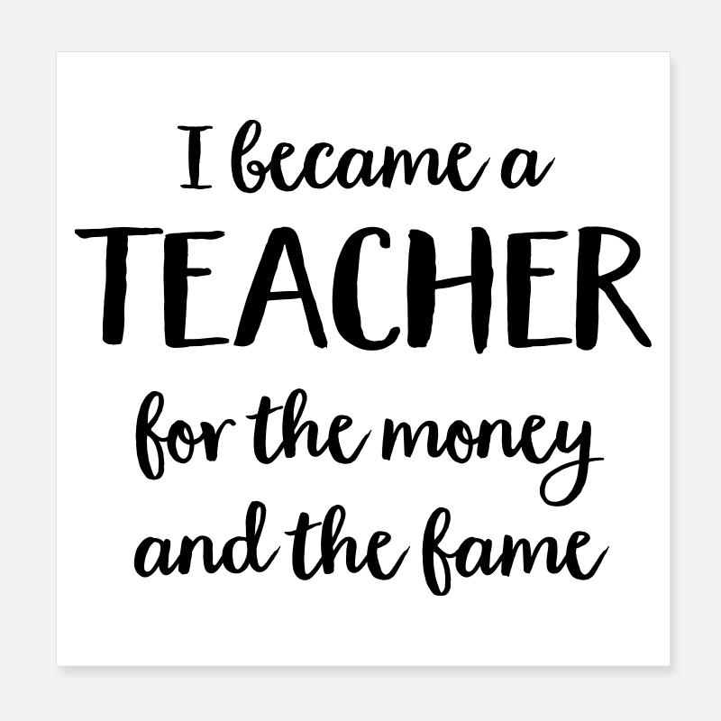 Lehrer Poster 20x20 cm