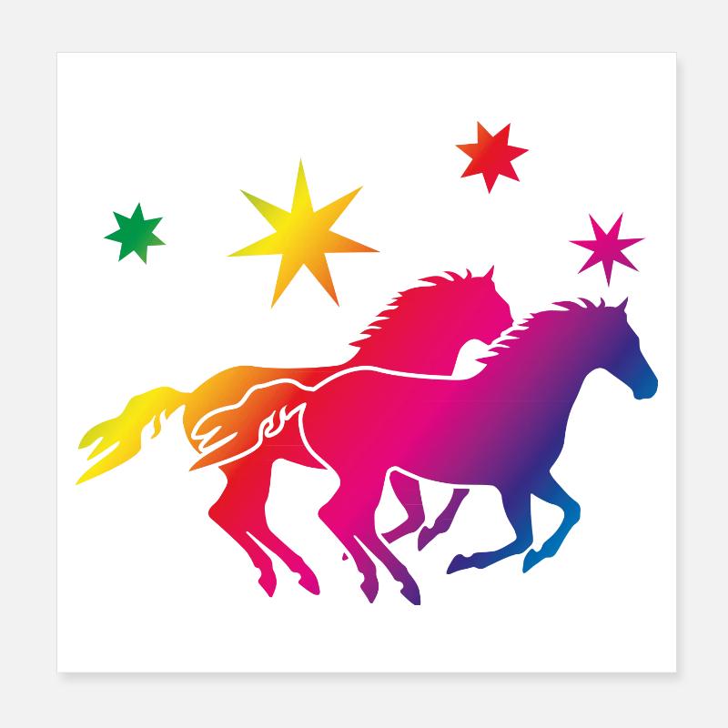 Arc-en-Cheval Poster 20 x 20 cm