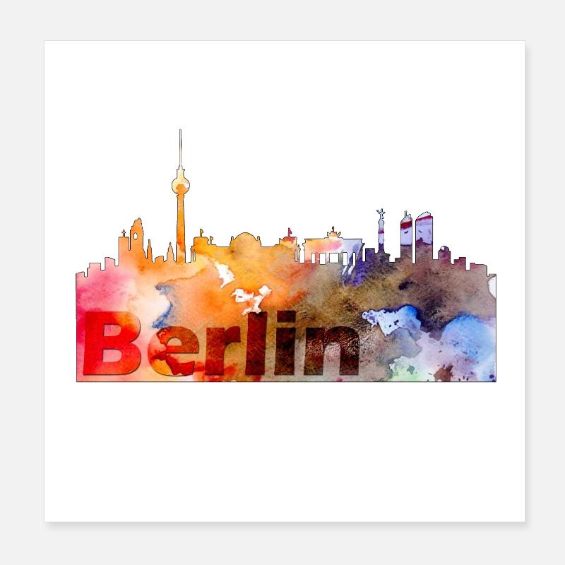 Berlin Poster 8" x 8" (20x20 cm)