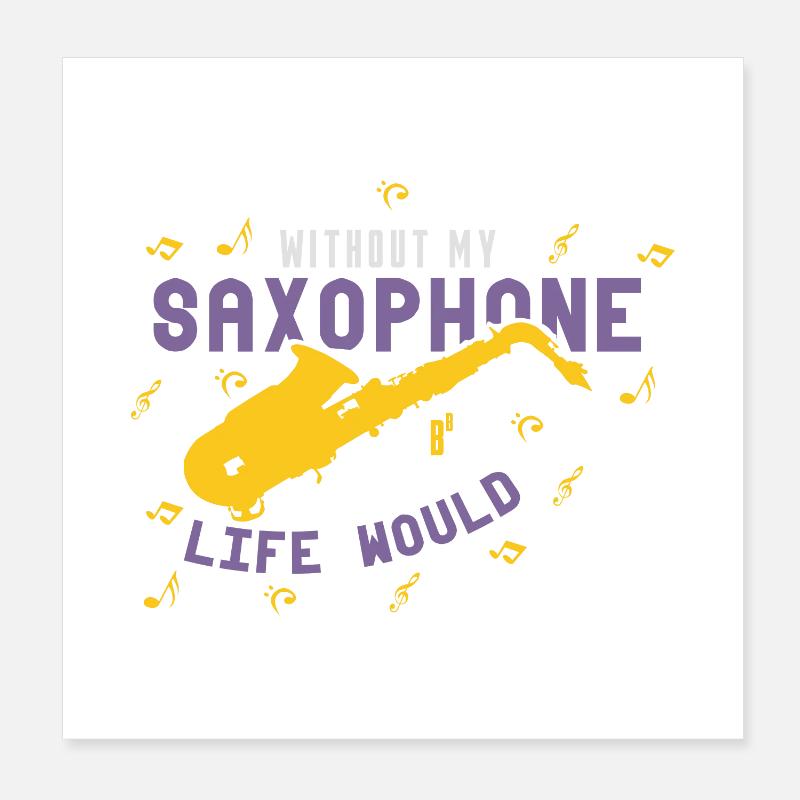 saxophone Poster 20 x 20 cm
