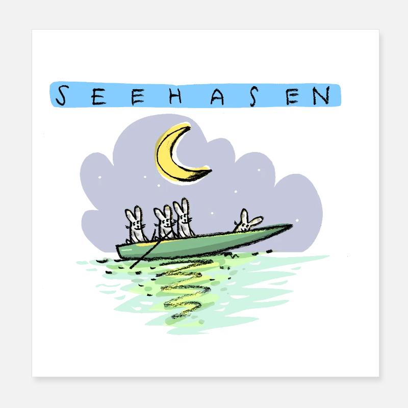 SEEHASEN Poster 20x20 cm
