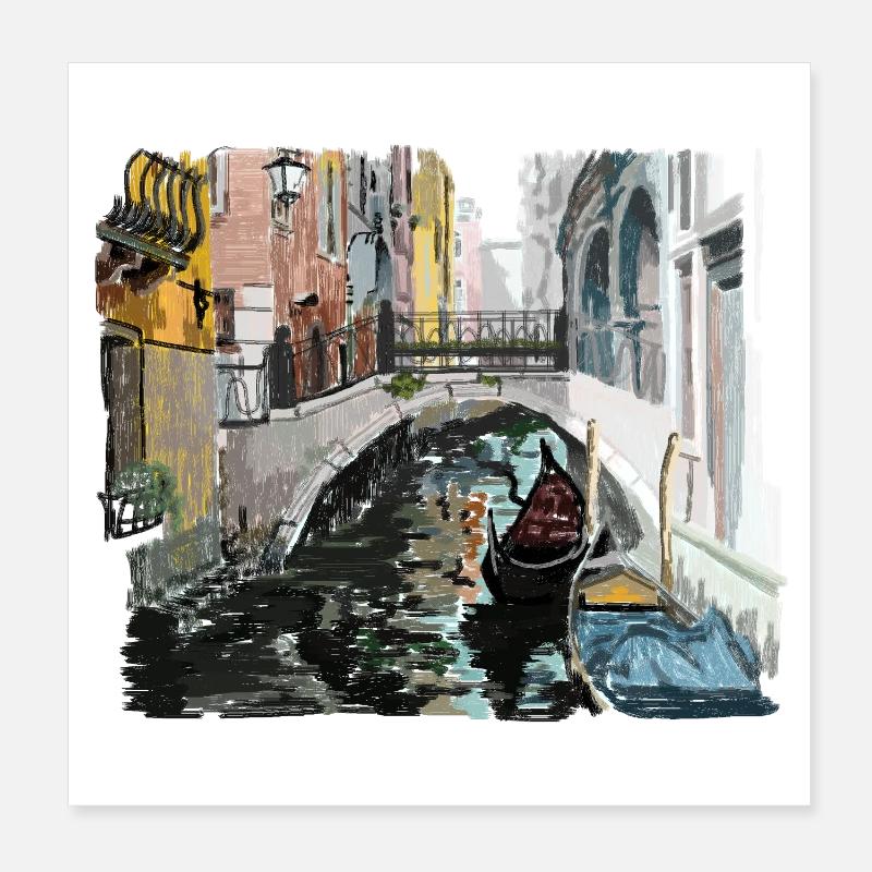 Venice Poster 8" x 8" (20x20 cm)