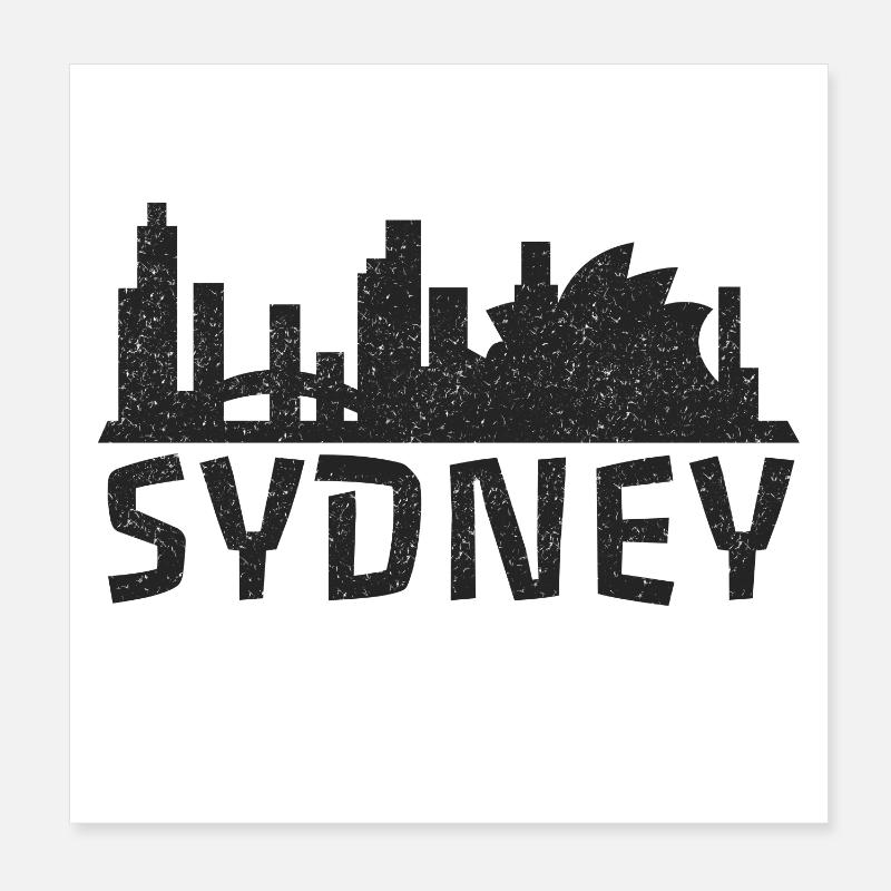 Sydney Skyline - Australie Poster 20 x 20 cm