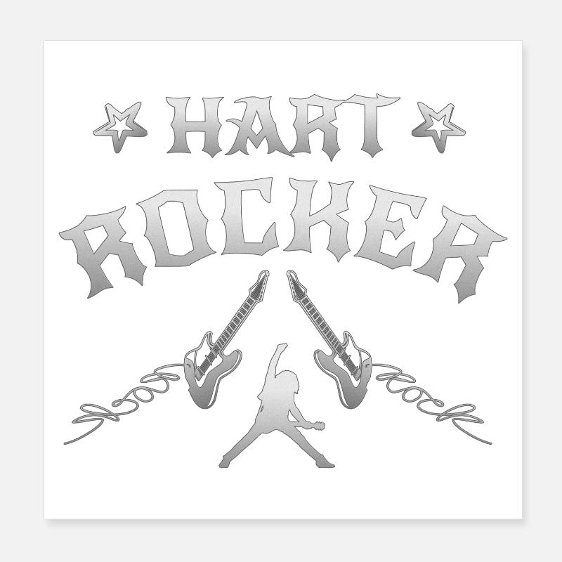 Hart Rock Musik Poster 20x20 cm