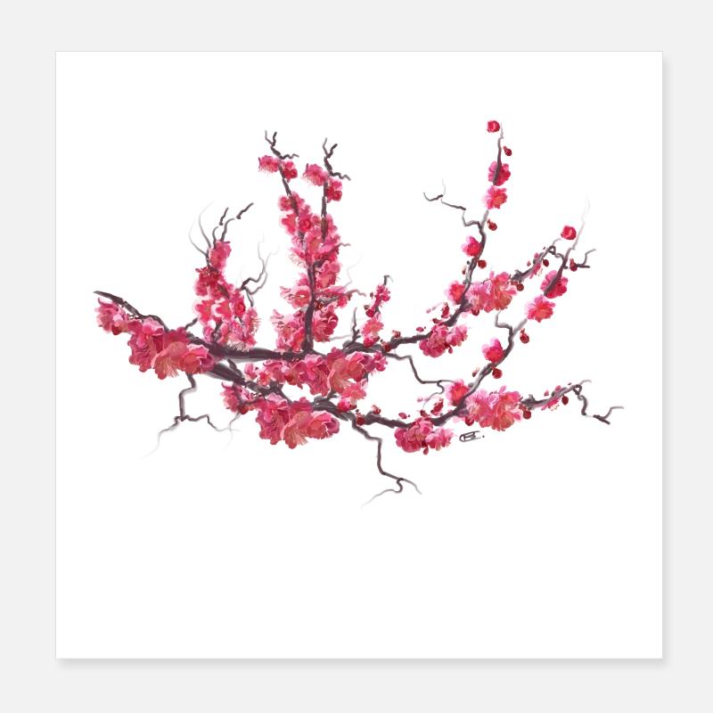 sakura Poster 20 x 20 cm
