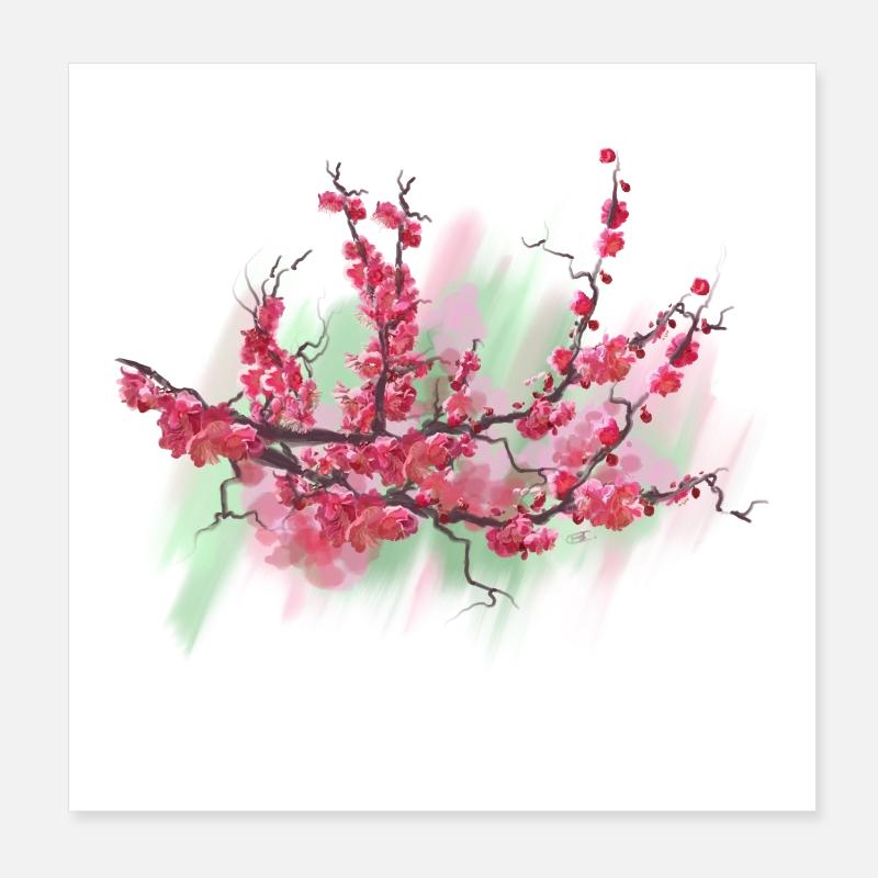 sakura Poster 20x20 cm