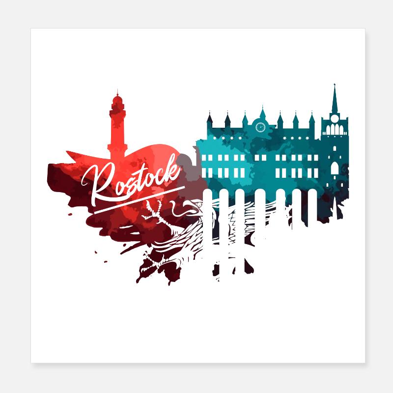 Horizon de Rostock Poster 20 x 20 cm
