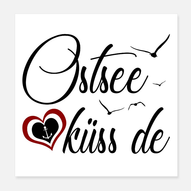 Ostsee küss de Poster 20x20 cm