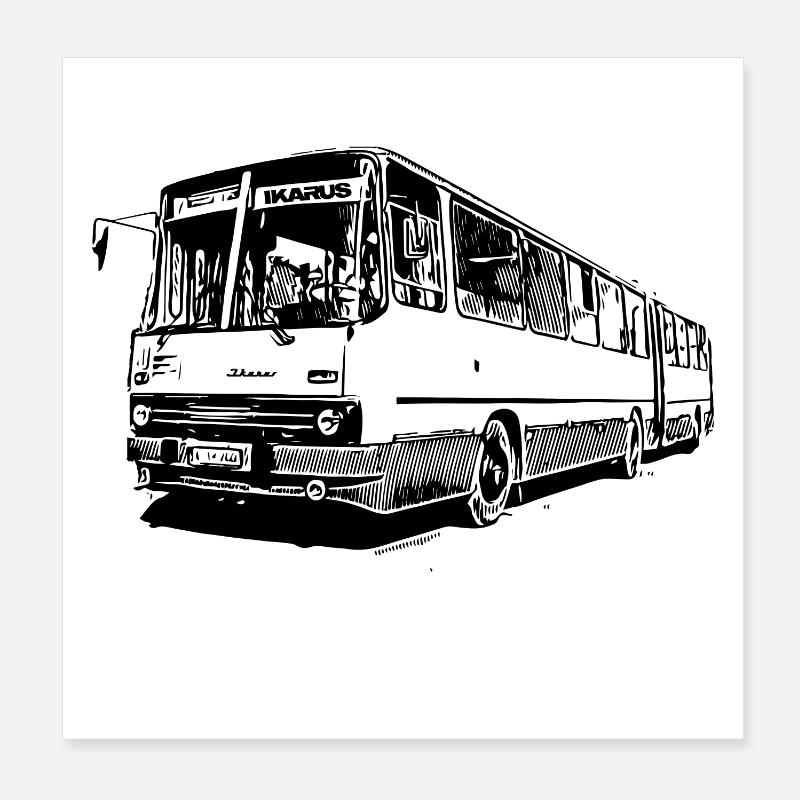 IKARUS 280 | GDR | Moped | Truck | technology Poster 8" x 8" (20x20 cm)