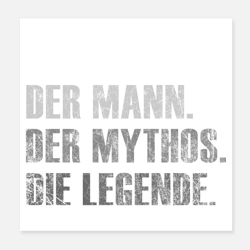 Papa - Der Mann. Der Mythos. Die Legende. Geschenk Poster 20x20 cm