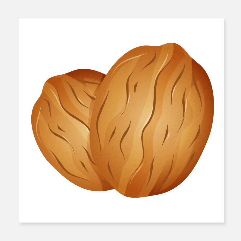 two beautiful luminous walnuts Poster 8" x 8" (20x20 cm)