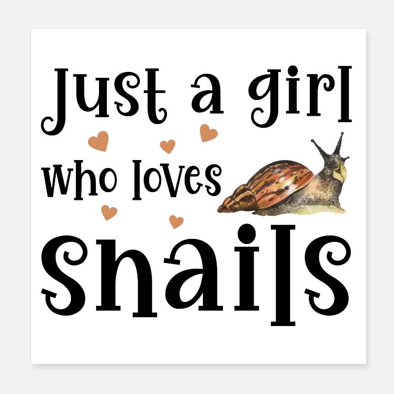 Escargots d’escargot Poster 20 x 20 cm