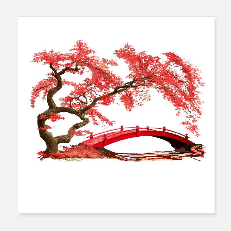 Brücke Poster 20 x 20 cm