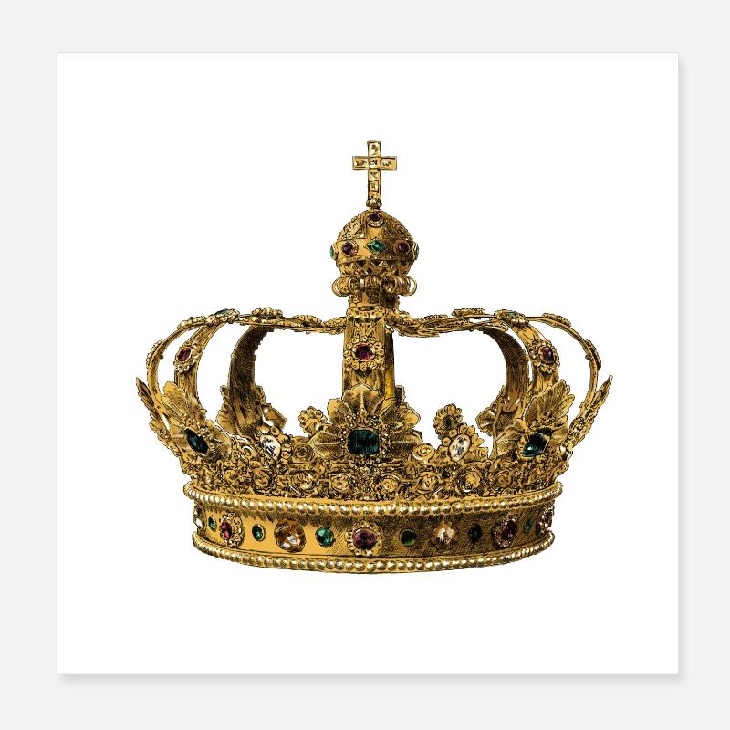 Krone Poster 20x20 cm