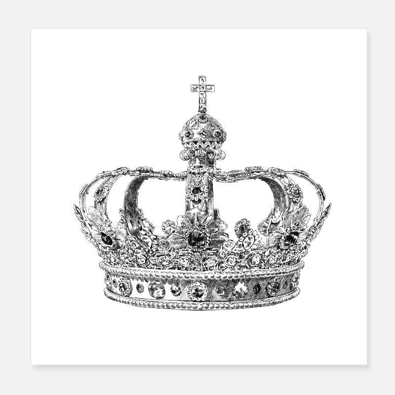 Crown Poster 8" x 8" (20x20 cm)