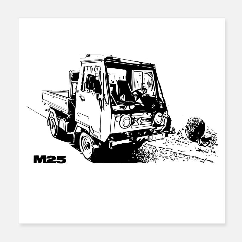 Multicar Poster 20x20 cm
