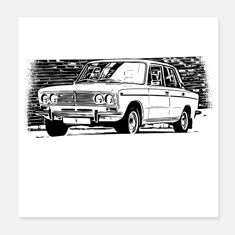 WAS 2103 Lada 1500 Schiguli Poster 8" x 8" (20x20 cm)