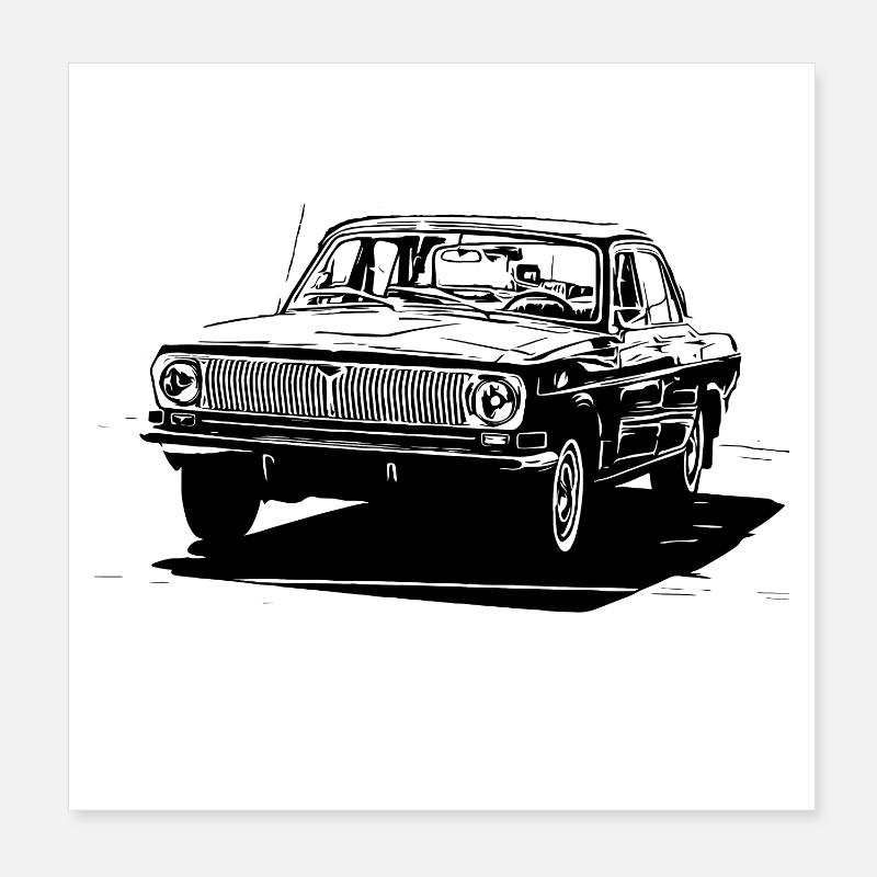 GAZ-24 Volga Poster 20 x 20 cm