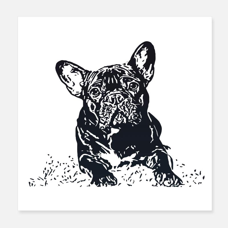 Bouledogue Français Poster 20 x 20 cm