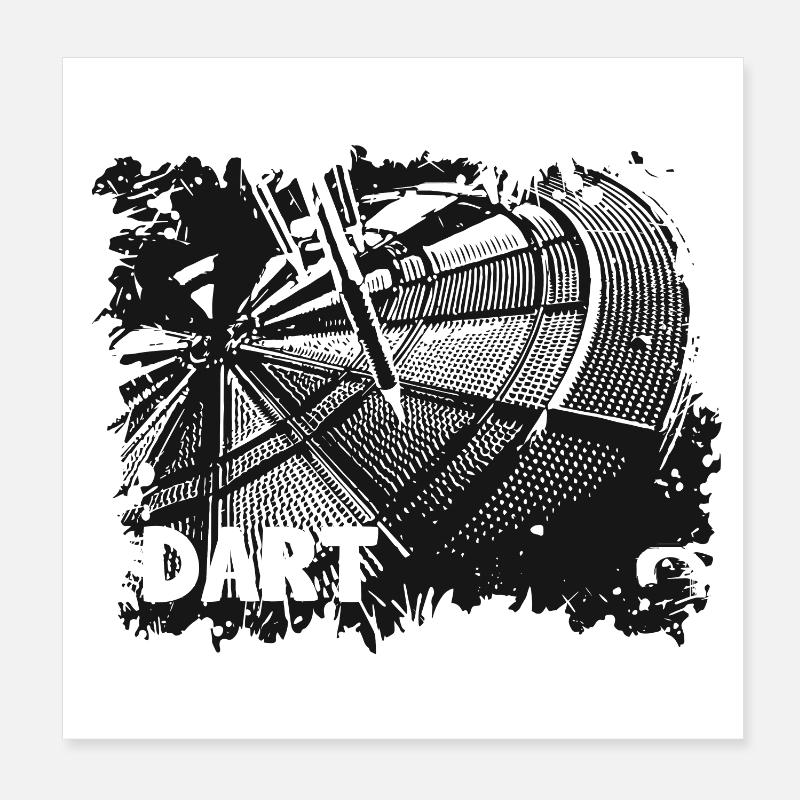 Dartboard - Darts - Darts Poster 8" x 8" (20x20 cm)