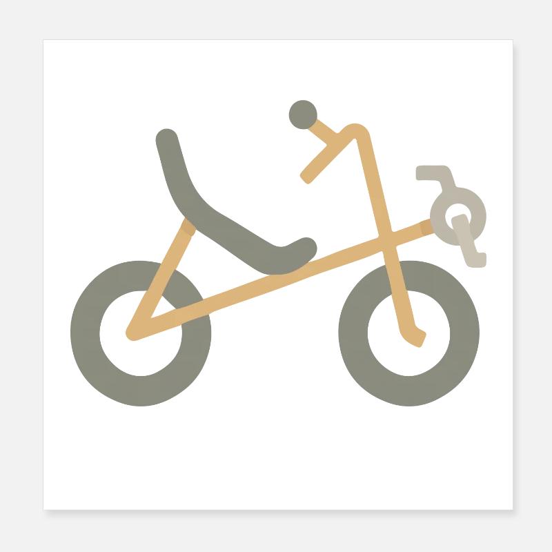 Vélo couché Poster 20 x 20 cm