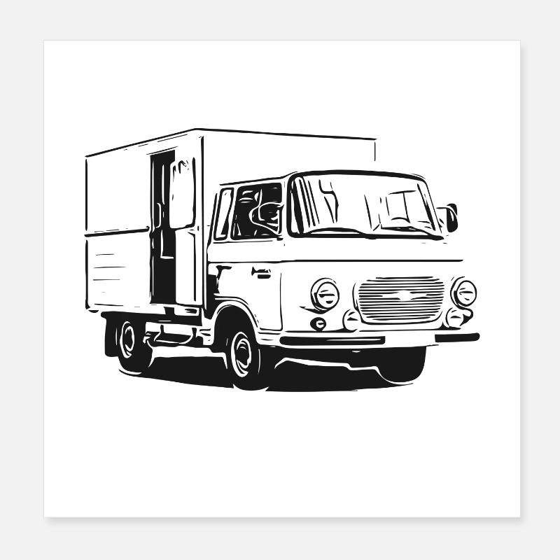 Barkas - Panel van Poster 8" x 8" (20x20 cm)