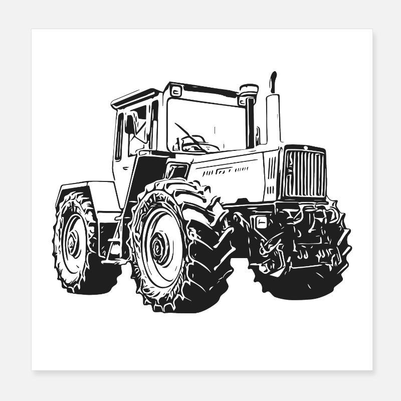 MB trac 1800 intercooler Traktor Poster 20x20 cm